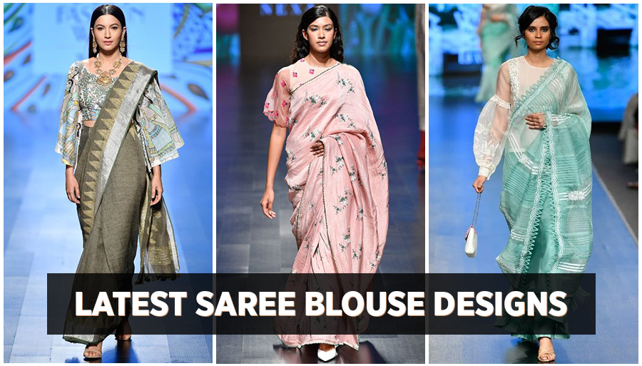 latest saree blouse design