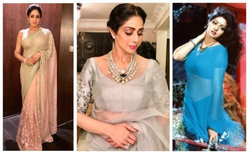 sridevi in saree