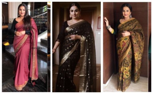 vidya balan in sarees