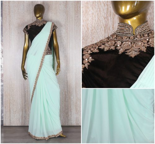 View more party wear sarees Designer party wear saree