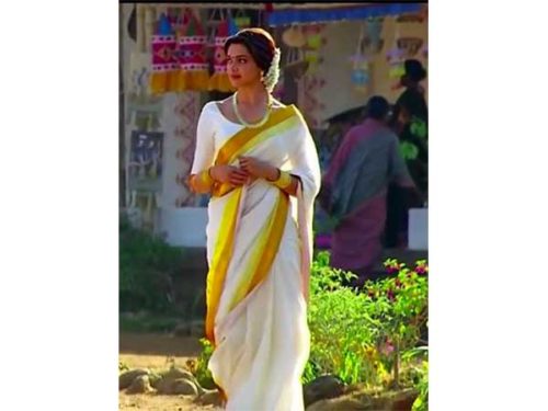 South Indian style saree draping 