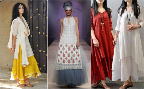 Kurti with skirt style tip