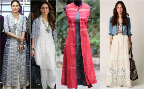 Style Kurti with Over Shirt Or Shrug