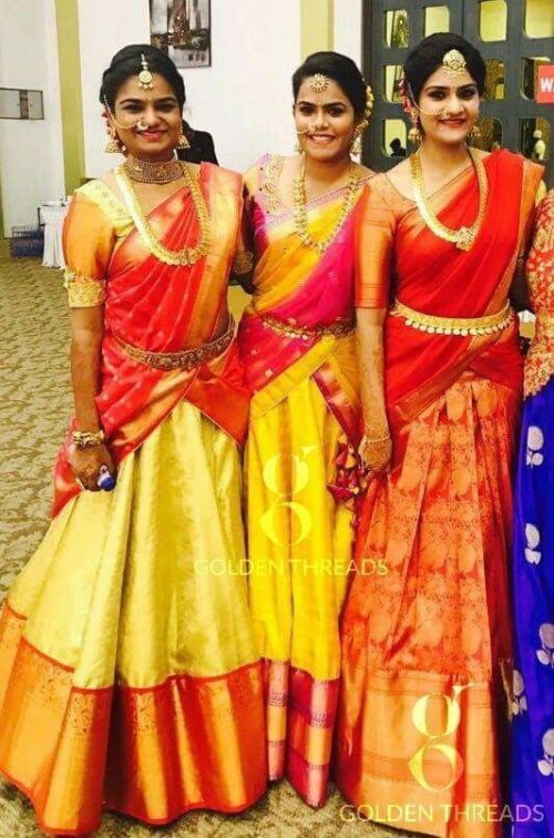 half saree lehenga saree styles 