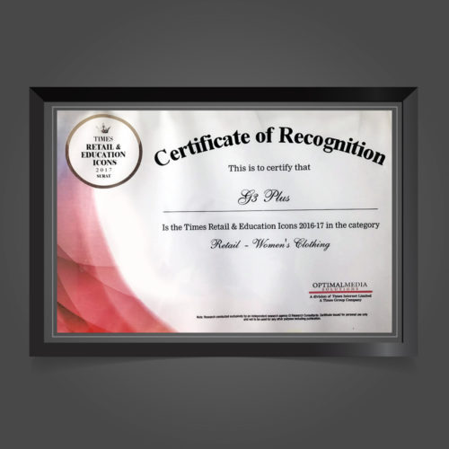 G3+ surat store Retail Family Clothing Store Award