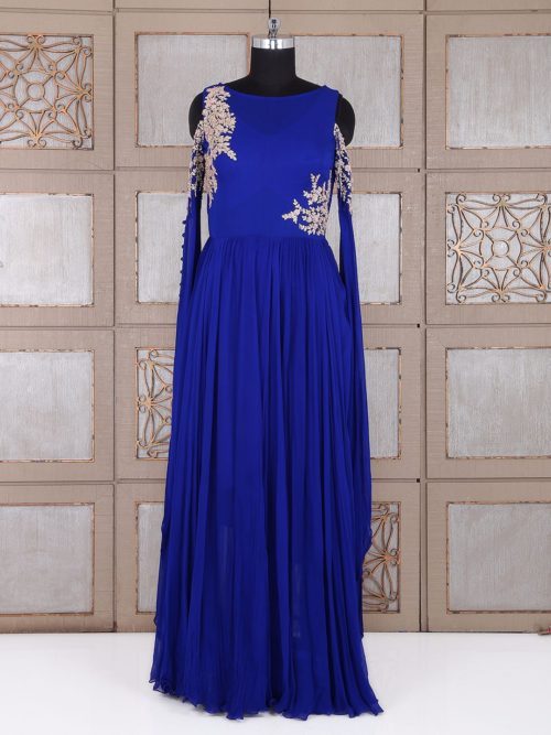 Long Flared Sleeves Salwar Kameez