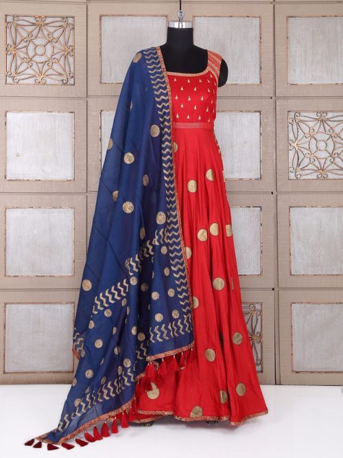 Silk Anarkali Salwar Suit