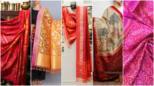 types of silk dupattas
