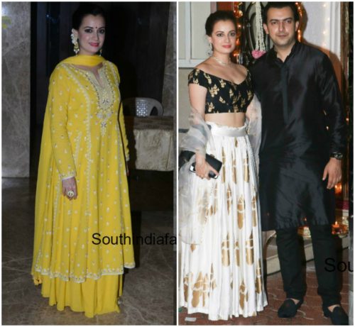 Diya Mirza at Diwali Party 2017 attended 2 parties