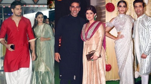 Siddhart & Alia, Akshay & Twinkle, Karan & Sonam Kapoor at Diwali Party 2017