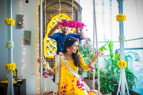 Haldi Ceremony Wedding Wear for the bride