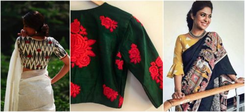 blouse designs for cotton and linen sarees