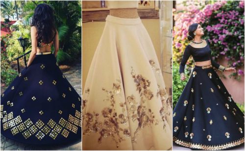 View all women lehenga Categories statement metallic embellished lehengas