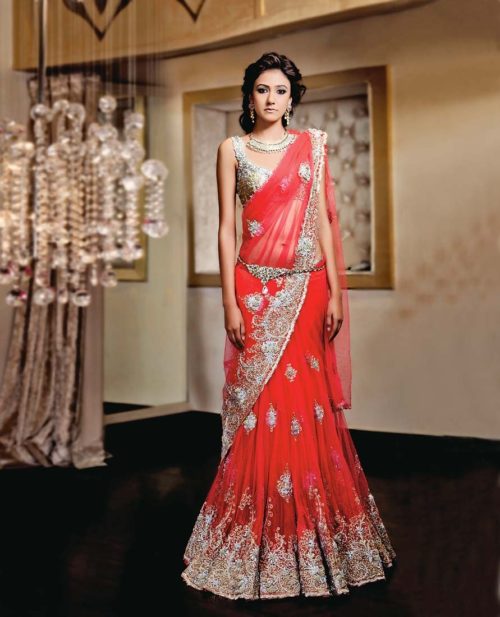 View more lehenga collection Dupatta wearing on Lehenga to look slim