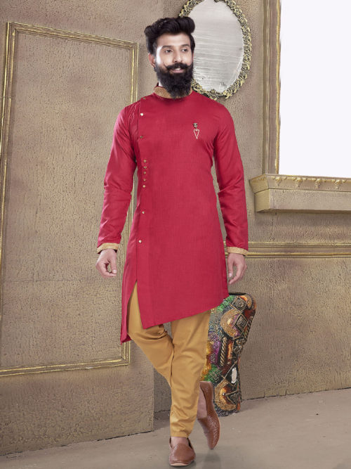 Men's Kurta Suits in Linen cotton fabric