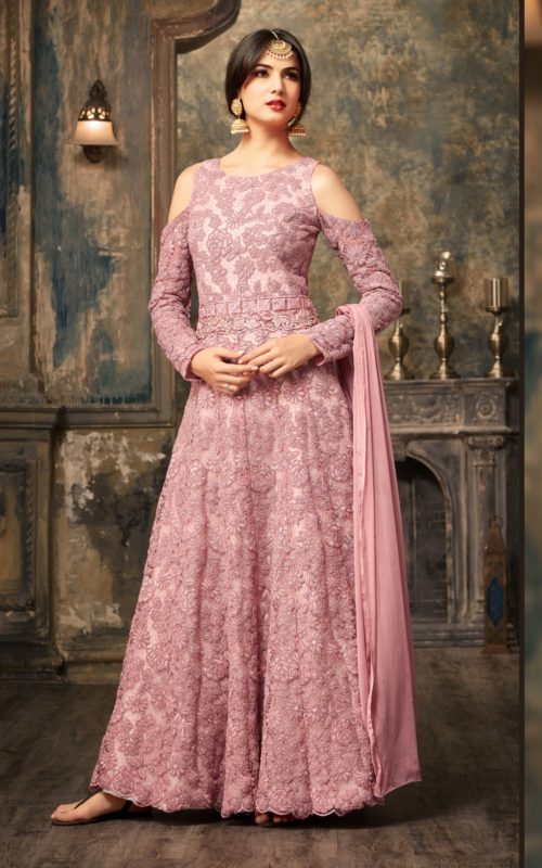 Full Embroidered Anarkali Gown
