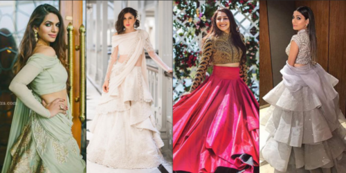 Ruffle and layered Gown