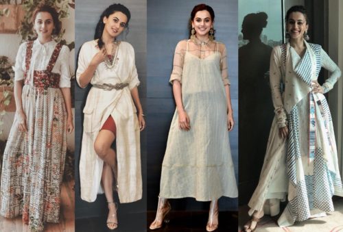 View more Anarkali Dress Collection Tapsee Pannu look in Linen Anarkali dress