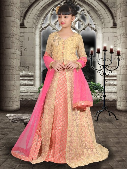 Girls Jacket style lehenga choli