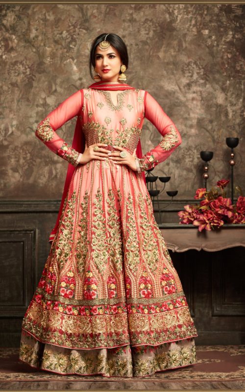 Layered Style Anarkali Suit