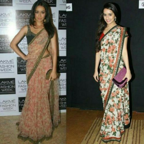 Vertical stripes on a Saree