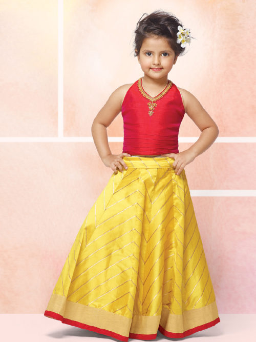 Girls Silk Lehenga Choli