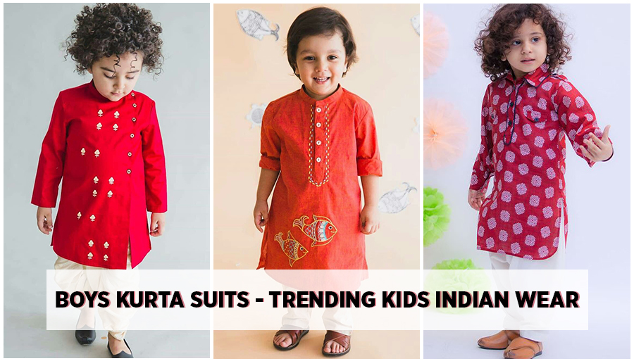 Boys Kurta Suits - Trending Kids Indian Wear