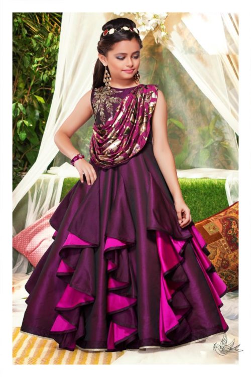 Girls Ruffle Style Gown