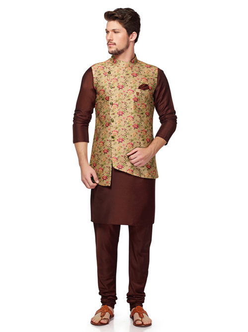 Asymmetric Waistcoat and Kurta Set