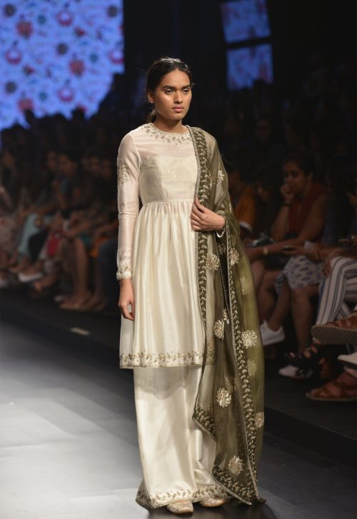 Palazzo with Short Pleated Kurta