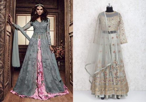 View all types of lehenga Anarkali Top with lehenga