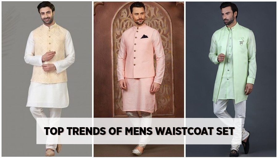 latest waistcoat set for men, designer waistcoat set for men. latest and top trends of designer waistcoat for men