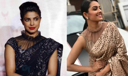 frill collor blouse design