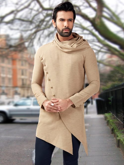 designer men short pathani kurta