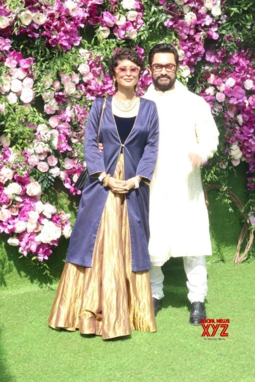 Kiran Rao and Amir Khan at Akash Ambani Wedding