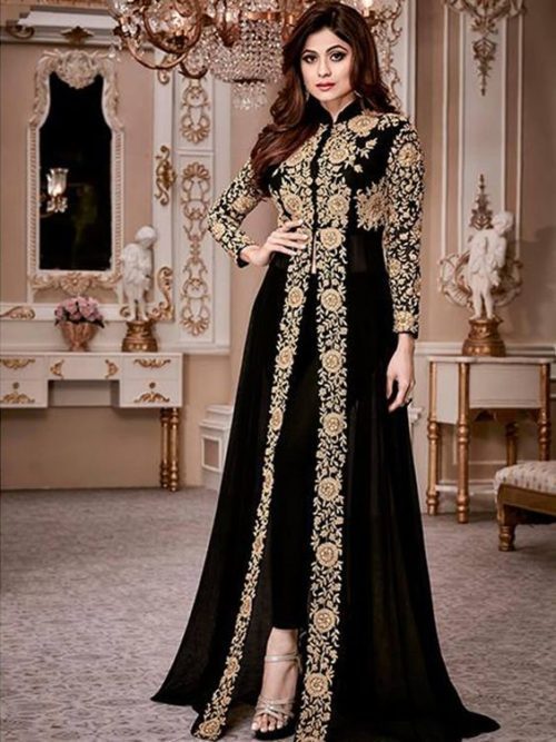 Black Ethnic Wear Salwar Suit