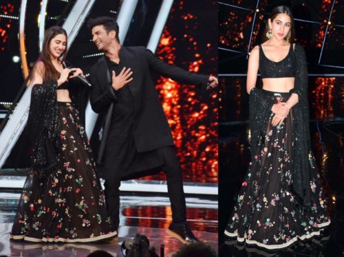 Sara Ali Khan in black lehenga