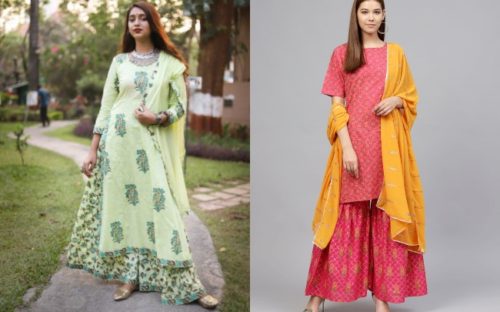 latest style of sharara suit