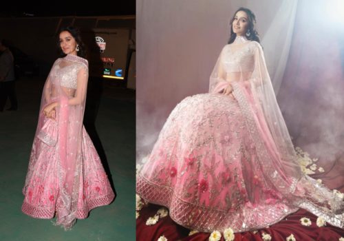 Shradhha Kapoor Pink shaded lehenga