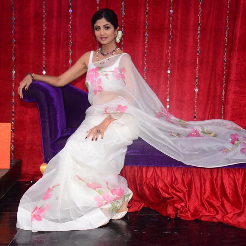 floral saree design,