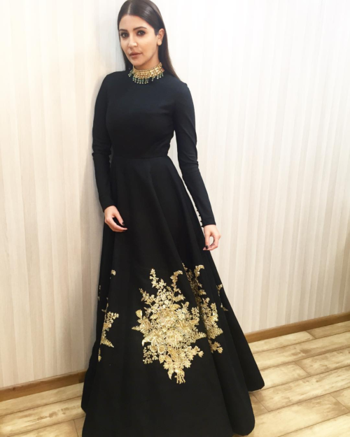 View more gowns Anushka Sharma in Black Indian Gown