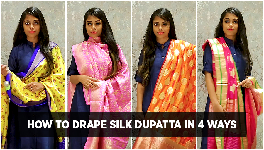 drape silk dupatta