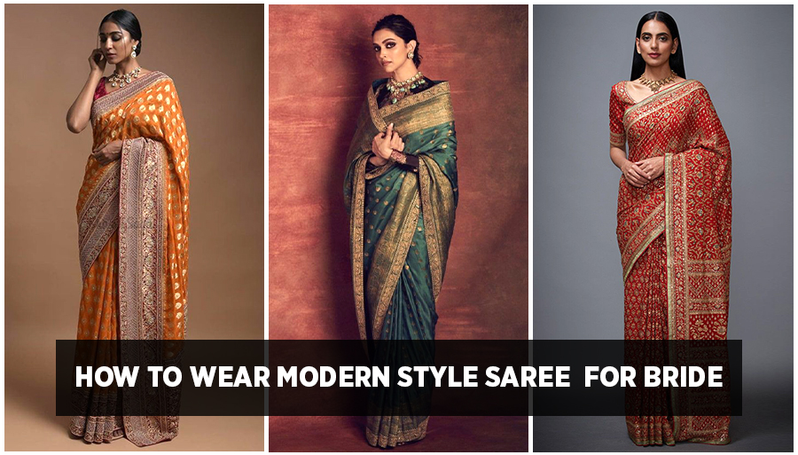 saree draping for bride