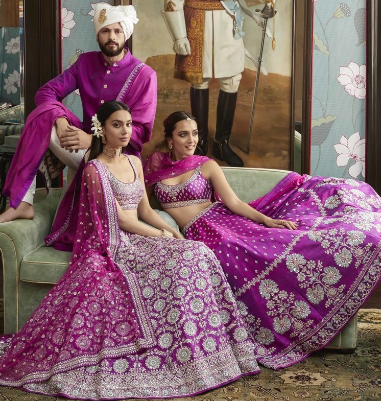 anita dongre violet lehengas, anita dongre 2019 wedding collection, bridal collection by anita dongre