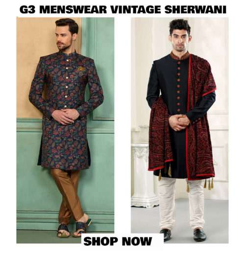View more Sherwani G3+ Vintage Sherwani for men's