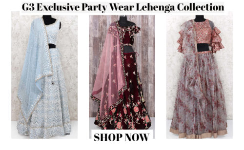 View more G3 partywear lehenga collection G3 partywear lehengas