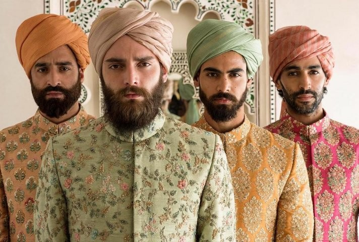 indian groom sherwani, wedding sherwani looks, sabyasanchi men wedding outfits, sherwani ideas, floral prints dresses