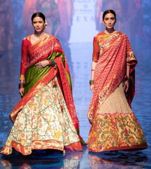 paithani lehenga ideas from LFW 2019