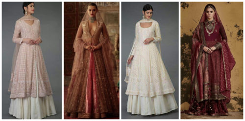 anarkali with lehenga outfits