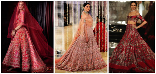 bridal trail lehenga outfits